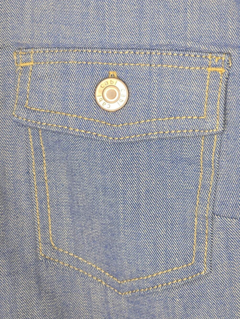 Cabi Womens Blue Denim Workshop Jacket Medium